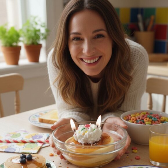 Cafe Delights Birthday Cake Pancakes Scented Soy Wax Candle - Picture 5 of 10